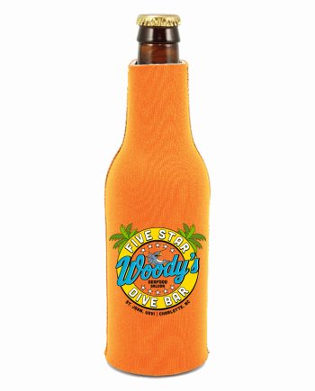 Five Star Dive Bar Bottle Cozie - Orange