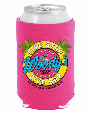 Five Star Dive Bar Can Cozie - Pink