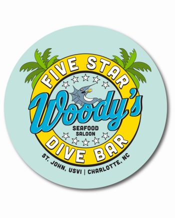 Five Star Dive Bar Circle Bumper Sticker
