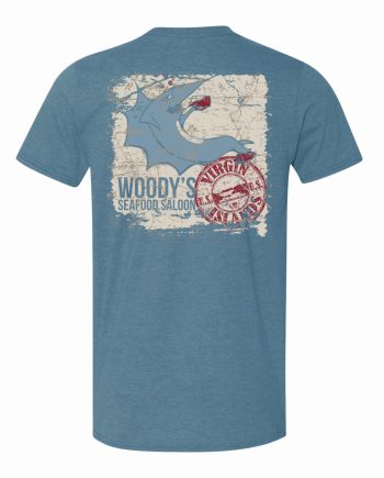 Woody's Stamp Tee - Heather Indigo
