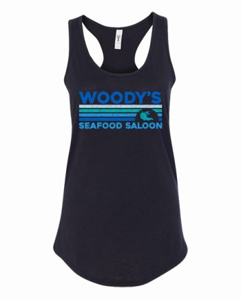 Woody's Ladies' Line Tank - Black